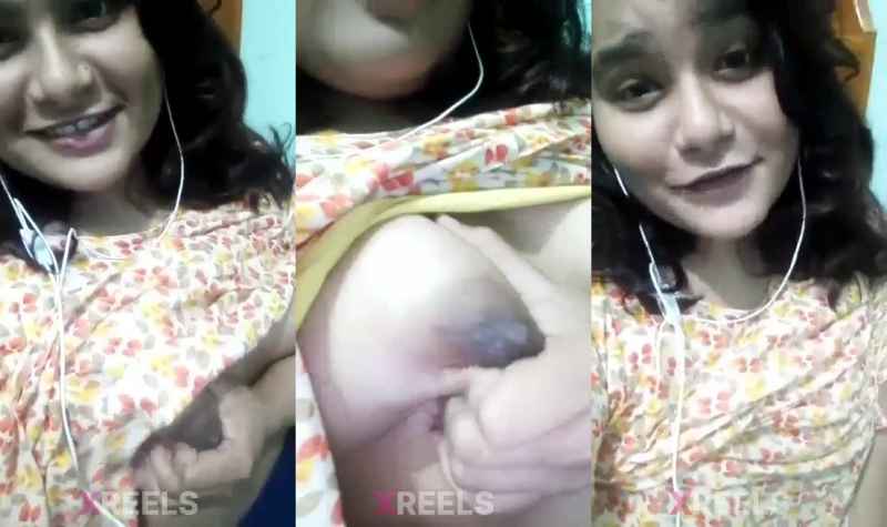 Chubby Pressing Cute Girl Boob Desi MMS